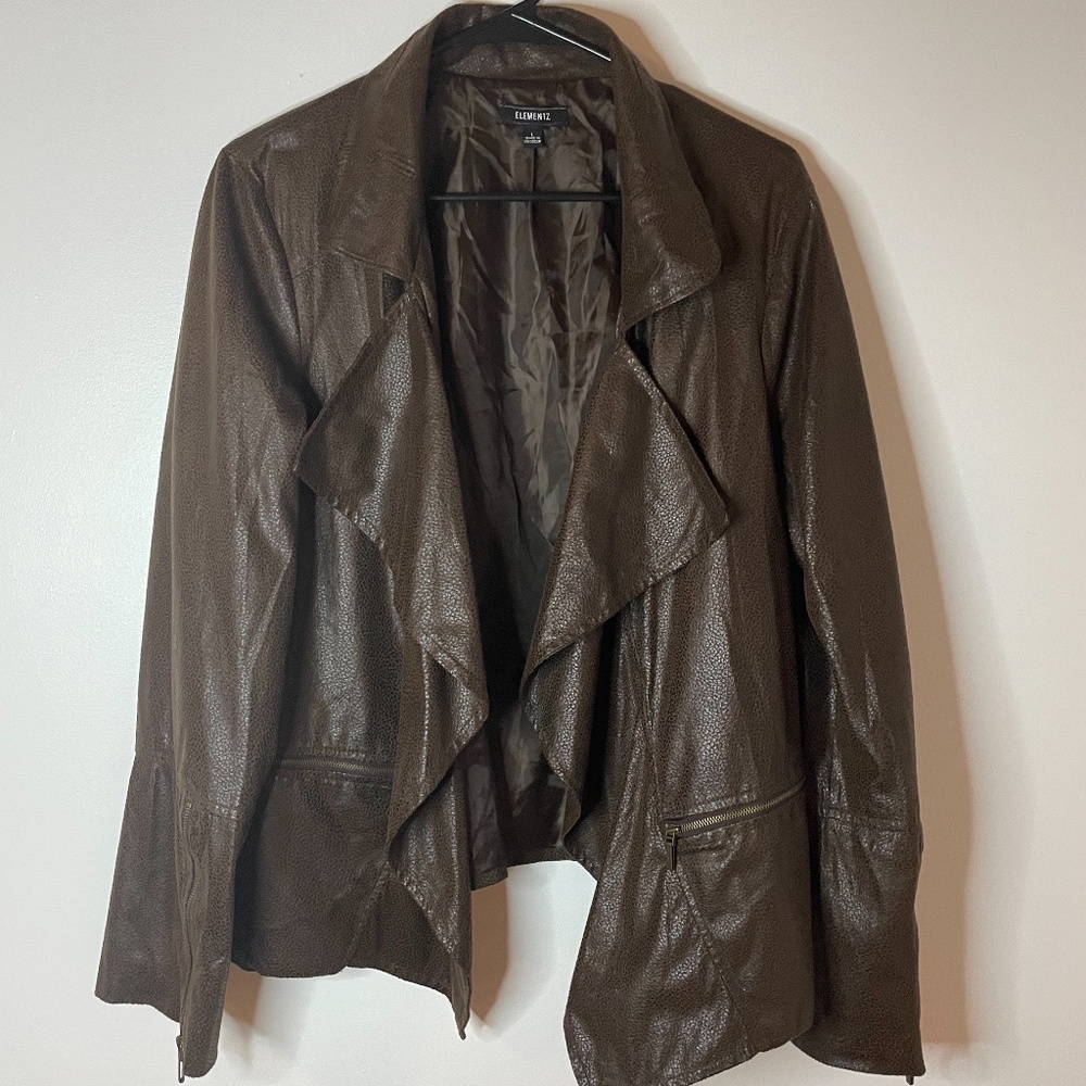 Vintage vegan brown snake printed brown jacket! - Picture 15 of 16
